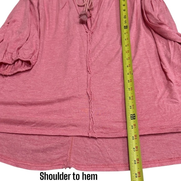 We The Free Heathered Rose Babydoll Peasant Blouse Soft Stretch Summer Size S - Picture 11 of 11